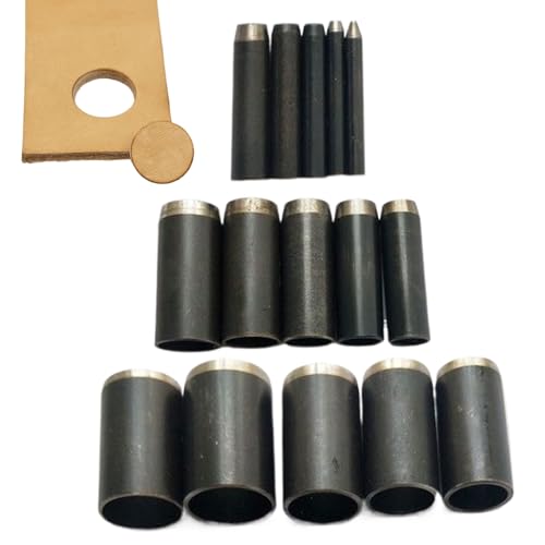 Jubilofex Stanz-Set, fünfzehn Lochstanzen, runde Ösen | Bohrwerkzeug für Lederarbeiter, und Gürteltaschenhersteller Jubilofex Stanz-Set, fünfzehn Lochstanzen, runde Ösen | Bohrwerkzeug für Lederarbeiter, und Gürteltaschenhersteller von Jubilofex