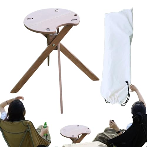 Jubilofex Tragbarer Picknicktisch, tragbarer Strandtisch – Wassereimer | Faltbarer Mehrzweck-Esstisch für, Wandern, Wohnzimmer, Hof von Jubilofex