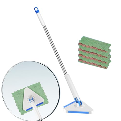 Jubilofex Wand Mopp - 360 Grad Drehbarer Dreiecks Fliesen Wischer Mit 4 Mikrofasertüchern | Reinigungswerkzeug Mit 120 cm Stiel Für Türen Möbel Haus Schlafzimmer Jubilofex Wand Mopp - 360 Grad Drehbarer Dreiecks Fliesen Wischer Mit 4 Mikrofasertüchern | Reinigungswerkzeug Mit 120 cm Stiel Für Türen Möbel Haus Schlafzimmer von Jubilofex