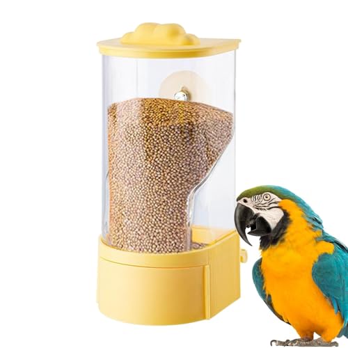 Parakeet Feeder | Automatischer transparenter Futterbehälter für Vogelfutter mit Anti-Dorn-Schalen mit Ständer für die Anzeige im Freien, herausnehmbares Tablett von Jubilofex