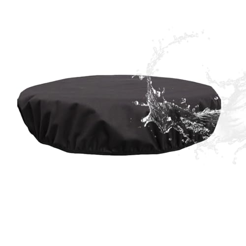 Runde Feuerwehrabdeckung-langlebiger Terrassendeckel, Innenhofs-Boxenschild | Wasserbeständiger Außenschutz für Hinterhoffeuerschale, Flammenschutz, Grillfeuerring-Plane, Saison-Deckschut von Jubilofex