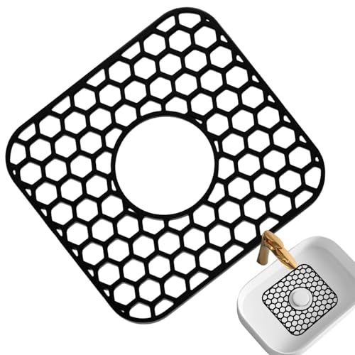 Sink Protector, Silikon-Trockenmatte für Porzellan-hitzebeständige Nicht-Rutsch-Gitterpolster 12x11 Zoll für Schrankschalter unter Waschbecken Haus Wäscherei Apartment Badezimmer RV von Jubilofex