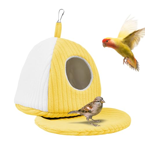Vogelnest für Käfig | Warme Höhle Habitat Haustier Vorräte, Winter Bird House Haustierhöhle Hängematte Spielzeug - Für Macaw Cockatiel Conure afrikanische graue Lovebird kleine mittelgroße I von Jubilofex
