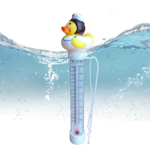 Water Thermometer - Digital Temperature Gauge, Aquarium Thermometer | Accurate Waterproof Sensor Pools, Fish Tanks, Easy Read LCD Display, Battery Powered, Floating Thermometer for Outdoor von Jubilofex