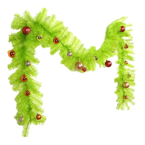 Weihnachtsgirlande im Freien | Weihnachtskernkranz | Flexible Kunstkieferngirlande für Treppengeländer in der Innenparty Kamin Hochzeit Mantel Tischtür Outdoor von Jubilofex