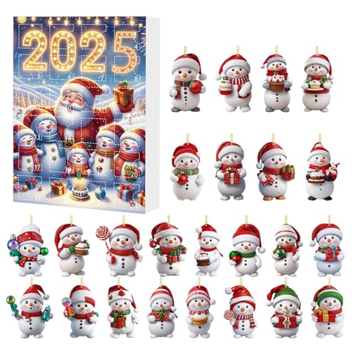 Weihnachtskalender | Kreativer 2D Acryl Kalender - Schneethema Baumschmuck für Kinder Männer Mädchen für Erwachsene Fensterausstellungen Weihnachtskalender | Kreativer 2D Acryl Kalender - Schneethema Baumschmuck für Kinder Männer Mädchen für Erwachsene Fensterausstellungen von Jubilofex
