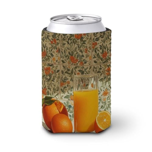 Bierdosen-Kühlhülle, Glas Orangensaft, Vintage-Design, Bierkühler, weich, isoliert, Getränkehalter für Party, Strand, Event, Zuhause Bierdosen-Kühlhülle, Glas Orangensaft, Vintage-Design, Bierkühler, weich, isoliert, Getränkehalter für Party, Strand, Event, Zuhause von Jubonexis