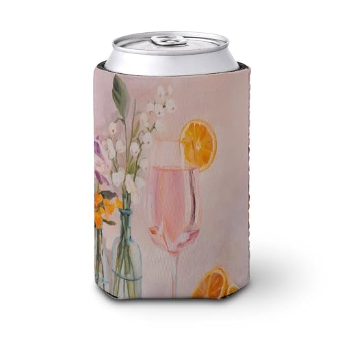 Bierdosen-Kühlhülle, Glas gefüllt mit Orangenscheiben, Bierkühler, weich, isoliert, Getränkehalter für Party, Strand, Event, Zuhause Bierdosen-Kühlhülle, Glas gefüllt mit Orangenscheiben, Bierkühler, weich, isoliert, Getränkehalter für Party, Strand, Event, Zuhause von Jubonexis