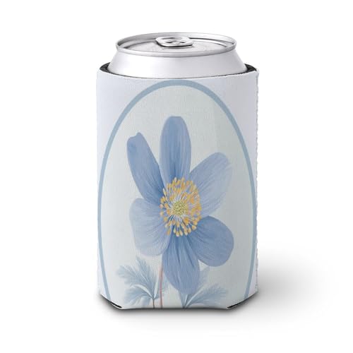 Bierdosen-Kühlhülle, Holz-Anemonen-Blume, einfache Dosenabdeckung, Bierkühler, weich, isoliert, Getränkehalter für Party, Strand, Event, Zuhause von Jubonexis