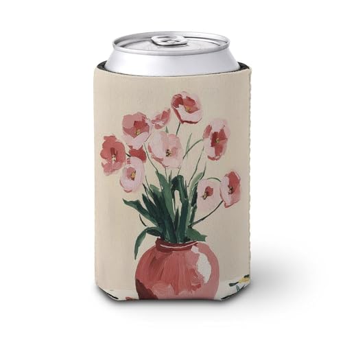 Bierdosen-Kühlhülle, hellrosa Blume in Vase, Dose, Bierkühler, weich, isoliert, Getränkehalter für Party, Strand, Event, Zuhause Bierdosen-Kühlhülle, hellrosa Blume in Vase, Dose, Bierkühler, weich, isoliert, Getränkehalter für Party, Strand, Event, Zuhause von Jubonexis