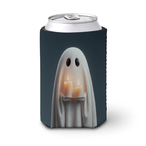 Bierdosen-Kühlhülle, niedlicher Geist mit zwei Kerzen, Cartoon-Dosenabdeckung, Bierkühler, weich, isoliert, Getränkehalter für Party, Strand, Event, Zuhause Bierdosen-Kühlhülle, niedlicher Geist mit zwei Kerzen, Cartoon-Dosenabdeckung, Bierkühler, weich, isoliert, Getränkehalter für Party, Strand, Event, Zuhause von Jubonexis