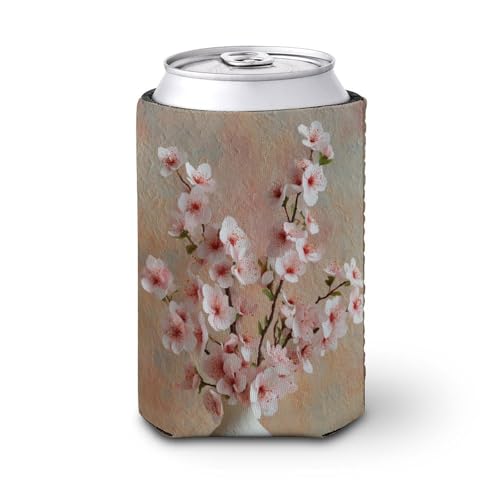 Bierdosen-Kühlhülle, weiße Vase mit Kirschdosenabdeckung, Bierkühler, weich, isoliert, Getränkehalter für Party, Strand, Event, Zuhause von Jubonexis