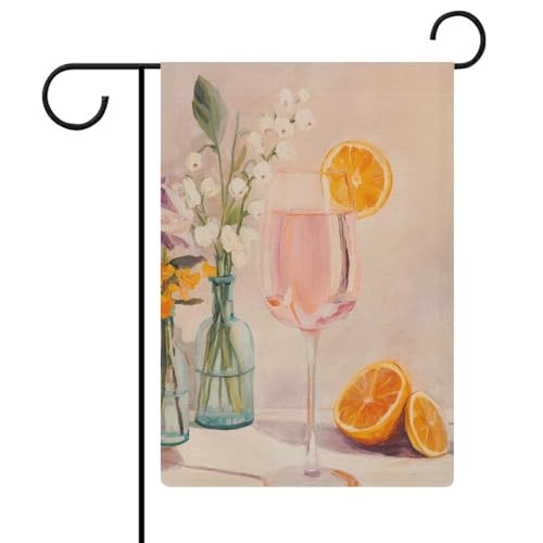 Gartenflagge aus Glas gefüllt mit Orangenscheiben, saisonale Feiertage, Jute, doppelseitig, 30,5 x 45,7 cm Gartenflagge aus Glas gefüllt mit Orangenscheiben, saisonale Feiertage, Jute, doppelseitig, 30,5 x 45,7 cm von Jubonexis