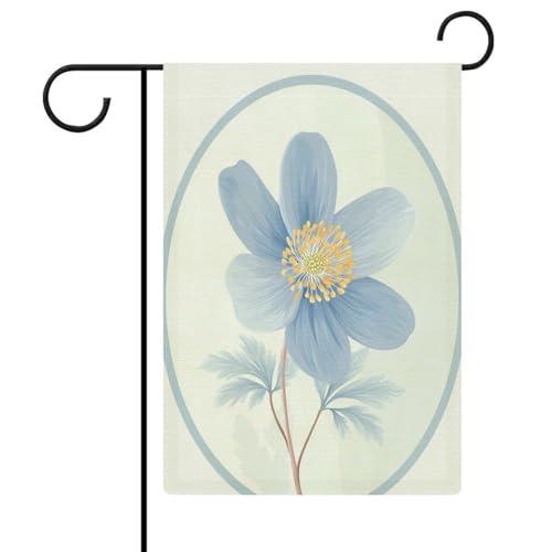 Gartenflagge aus Holz, Anemone, Blume, saisonaler Urlaub, Jute, doppelseitig, 30,5 x 45,7 cm von Jubonexis