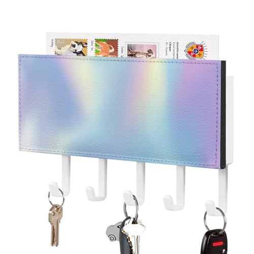 Jubonexis Abstrakte Farbe, Schlüsselhalter für die Wand, Post-Organizer, Wandhalterung mit 5 Haken, Acryl-Schlüsselbrett für Zuhause, Büro, Eingangsbereich Jubonexis Abstrakte Farbe, Schlüsselhalter für die Wand, Post-Organizer, Wandhalterung mit 5 Haken, Acryl-Schlüsselbrett für Zuhause, Büro, Eingangsbereich von Jubonexis