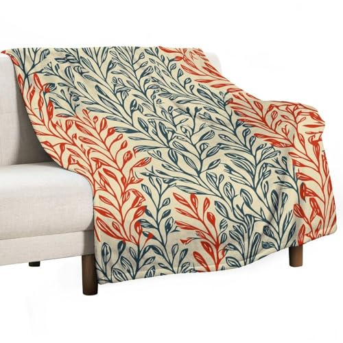 Jubonexis Anti-Pilling-Überwurfdecke, Retro-Pflanzen, gemütlich, strapazierfähig, für Schlafzimmer, Wohnzimmer, Couch, Sofa, Bett, 127 x 152,4 cm Jubonexis Anti-Pilling-Überwurfdecke, Retro-Pflanzen, gemütlich, strapazierfähig, für Schlafzimmer, Wohnzimmer, Couch, Sofa, Bett, 127 x 152,4 cm von Jubonexis