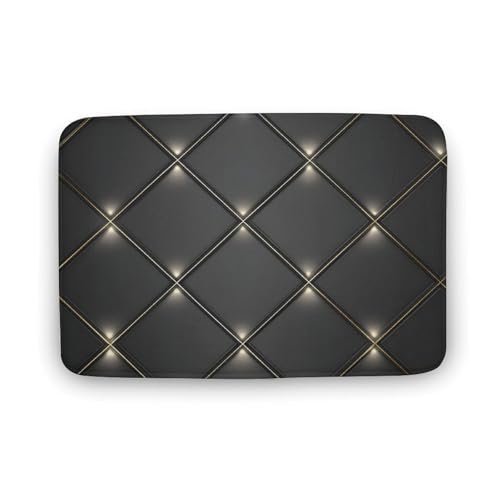 Jubonexis Badezimmer-Fußmatte, aus Glas, Metall, Rautenmuster, extra weich, Korallensamt, schnelle Wasseraufnahme, rutschfest, bequem, Badteppich, 40 x 60 cm Jubonexis Badezimmer-Fußmatte, aus Glas, Metall, Rautenmuster, extra weich, Korallensamt, schnelle Wasseraufnahme, rutschfest, bequem, Badteppich, 40 x 60 cm von Jubonexis