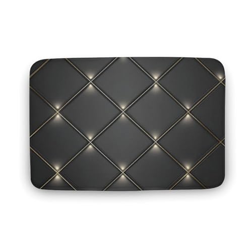 Jubonexis Badezimmer-Fußmatte aus Glas, Metall, Rautenmuster, extra weicher Korallensamt, Bodenmatte, schnelle Wasseraufnahme, rutschfest, bequem, Badteppich, 50 x 80 cm Jubonexis Badezimmer-Fußmatte aus Glas, Metall, Rautenmuster, extra weicher Korallensamt, Bodenmatte, schnelle Wasseraufnahme, rutschfest, bequem, Badteppich, 50 x 80 cm von Jubonexis