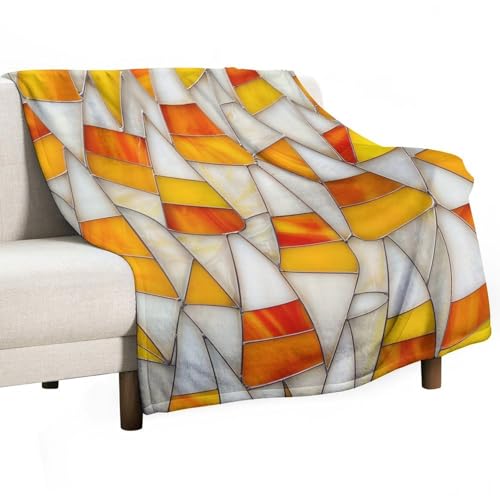 Jubonexis Buntglas-Überwurfdecke, Anti-Pilling, gemütlich, langlebig, Decke für Schlafzimmer, Wohnzimmer, Couch, Sofa, Bett, 127 x 152,4 cm, Gelb / Weiß Jubonexis Buntglas-Überwurfdecke, Anti-Pilling, gemütlich, langlebig, Decke für Schlafzimmer, Wohnzimmer, Couch, Sofa, Bett, 127 x 152,4 cm, Gelb / Weiß von Jubonexis