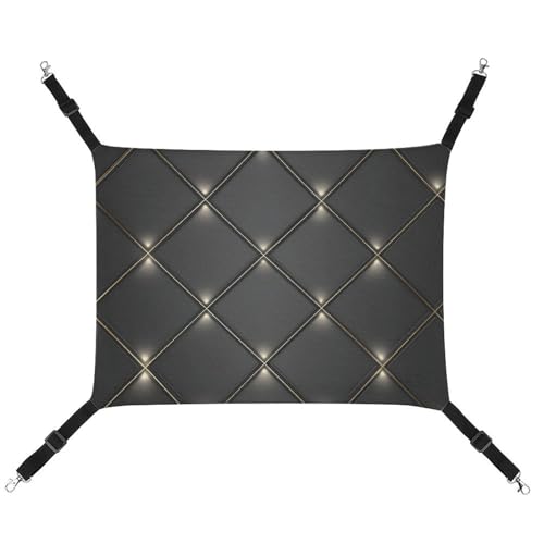 Jubonexis Haustier-Hängematte aus Glas, Metall, rautenförmig, atmungsaktiv, mit verstellbaren Riemen, wendbar, Katzenbett, Hundematten Jubonexis Haustier-Hängematte aus Glas, Metall, rautenförmig, atmungsaktiv, mit verstellbaren Riemen, wendbar, Katzenbett, Hundematten von Jubonexis