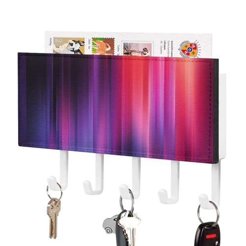 Jubonexis Heller, vertikaler Farbverlauf, Schlüsselhalter für die Wand, Post-Organizer, Wandhalterung mit 5 Haken, Acryl-Schlüsselbrett für Zuhause, Büro, Eingangsbereich Jubonexis Heller, vertikaler Farbverlauf, Schlüsselhalter für die Wand, Post-Organizer, Wandhalterung mit 5 Haken, Acryl-Schlüsselbrett für Zuhause, Büro, Eingangsbereich von Jubonexis