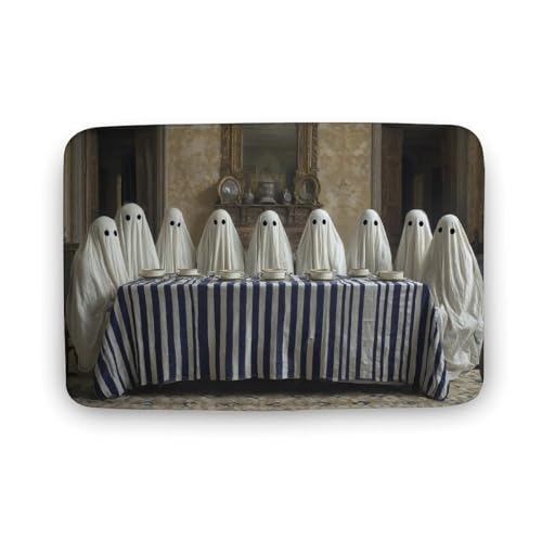 Jubonexis Nine Ghosts at The Long rechteckiger Tisch-/Badezimmerteppich, extra weicher Korallensamt-Bodenmatte, schnelle Wasseraufnahme, rutschfest, bequem, Badteppich, 40 x 60 cm von Jubonexis