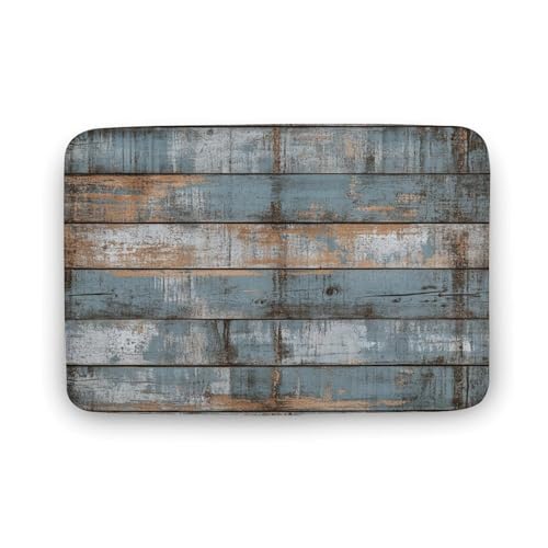 Jubonexis Rustikale verwitterte horizontale Dielen aus Holz, Badezimmer-Fußmatte, extra weiche Korallensamt-Bodenmatte, schnelle Wasseraufnahme, rutschfest, bequem, Badteppich, 40 x 60 cm Jubonexis Rustikale verwitterte horizontale Dielen aus Holz, Badezimmer-Fußmatte, extra weiche Korallensamt-Bodenmatte, schnelle Wasseraufnahme, rutschfest, bequem, Badteppich, 40 x 60 cm von Jubonexis