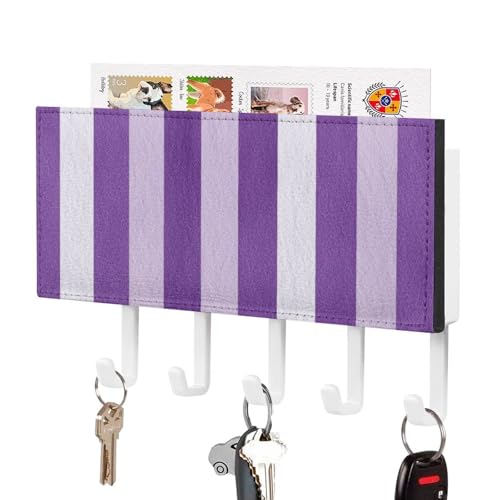 Jubonexis Schlüsselhalter für Wand, Post, Organizer, Wandhalterung mit 5 Haken, Acryl, für Zuhause, Büro, Eingangsbereich, Lila Jubonexis Schlüsselhalter für Wand, Post, Organizer, Wandhalterung mit 5 Haken, Acryl, für Zuhause, Büro, Eingangsbereich, Lila von Jubonexis