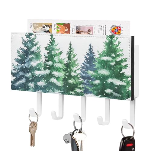 Jubonexis Schlüsselhalter für die Wand, Brieforganizer, Wandmontage, mit 5 Haken, Acryl, für Zuhause, Büro, Eingangsbereich Jubonexis Schlüsselhalter für die Wand, Brieforganizer, Wandmontage, mit 5 Haken, Acryl, für Zuhause, Büro, Eingangsbereich von Jubonexis