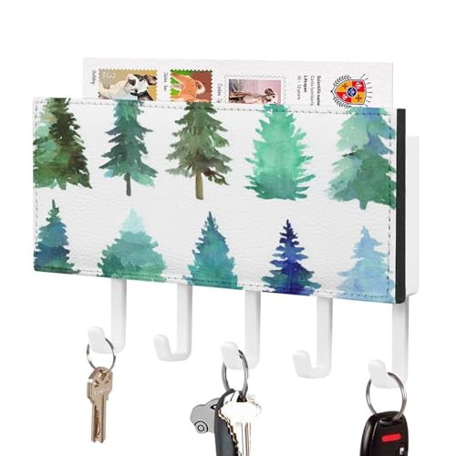 Jubonexis Schlüsselhalter für die Wand, Post, Organizer, Wandmontage, mit 5 Haken, Acryl, für Zuhause, Büro, Eingangsbereich, Grün / Blau Jubonexis Schlüsselhalter für die Wand, Post, Organizer, Wandmontage, mit 5 Haken, Acryl, für Zuhause, Büro, Eingangsbereich, Grün / Blau von Jubonexis