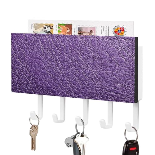 Jubonexis Schlüsselhalter für die Wand, mit 5 Haken, Acryl, für Zuhause, Büro, Eingangsbereich, Violett Jubonexis Schlüsselhalter für die Wand, mit 5 Haken, Acryl, für Zuhause, Büro, Eingangsbereich, Violett von Jubonexis