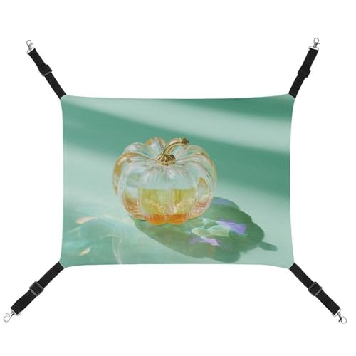 Jubonexis Transparente Halloween-Kürbis-Haustier-Hängematte mit verstellbaren Riemen, wendbar, Katzenbett, Hundematten Jubonexis Transparente Halloween-Kürbis-Haustier-Hängematte mit verstellbaren Riemen, wendbar, Katzenbett, Hundematten von Jubonexis