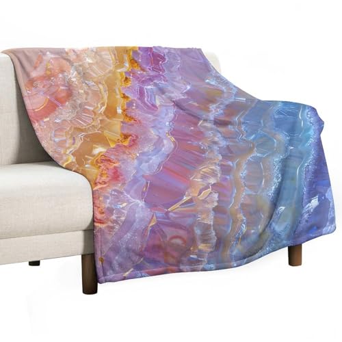 Jubonexis Überwurf mit glasiger Mineralstruktur, Anti-Pilling, gemütlich, langlebig, Decke für Schlafzimmer, Wohnzimmer, Couch, Sofa, Bett, 127 x 152,4 cm Jubonexis Überwurf mit glasiger Mineralstruktur, Anti-Pilling, gemütlich, langlebig, Decke für Schlafzimmer, Wohnzimmer, Couch, Sofa, Bett, 127 x 152,4 cm von Jubonexis