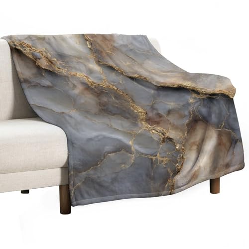 Jubonexis Überwurfdecke mit Marmor-Steintextur, goldfarbene Äderung, Anti-Pilling, gemütlich, langlebig, Decke für Schlafzimmer, Wohnzimmer, Couch, Sofa, Bett, 127 x 152,4 cm Jubonexis Überwurfdecke mit Marmor-Steintextur, goldfarbene Äderung, Anti-Pilling, gemütlich, langlebig, Decke für Schlafzimmer, Wohnzimmer, Couch, Sofa, Bett, 127 x 152,4 cm von Jubonexis