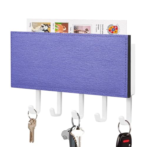 Jubonexis Violette blaue Textur, Schlüsselhalter für die Wand, Post-Organizer, Wandhalterung mit 5 Haken, Acryl-Schlüsselbrett für Zuhause, Büro, Eingangsbereich Jubonexis Violette blaue Textur, Schlüsselhalter für die Wand, Post-Organizer, Wandhalterung mit 5 Haken, Acryl-Schlüsselbrett für Zuhause, Büro, Eingangsbereich von Jubonexis