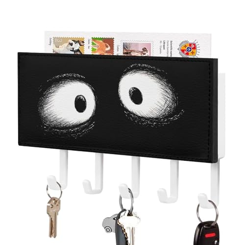 Zwei Cartoon-Augen Schlüsselhalter für die Wand, Post-Organizer, Wandhalterung mit 5 Haken, Acryl-Schlüsselbrett für Zuhause, Büro, Eingangsbereich Zwei Cartoon-Augen Schlüsselhalter für die Wand, Post-Organizer, Wandhalterung mit 5 Haken, Acryl-Schlüsselbrett für Zuhause, Büro, Eingangsbereich von Jubonexis