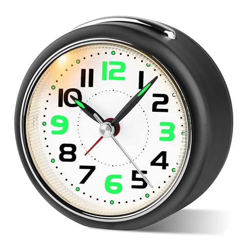 Juboos Analoger Wecker ohne Ticken,Leiser Reisewecker mit Nachtlicht,Extra Lauter Alarm für Tiefschläfer, Batteriebetrieb, Kompakt für Kinder, Schlafzimmer, Nachttisch und Reise Juboos Analoger Wecker ohne Ticken,Leiser Reisewecker mit Nachtlicht,Extra Lauter Alarm für Tiefschläfer, Batteriebetrieb, Kompakt für Kinder, Schlafzimmer, Nachttisch und Reise von Juboos