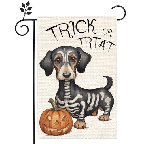 Willkommensgeist Halloween schwarze Katze Geist 30,5 x 45,7 cm doppelseitige Gartenflagge lustiges Geschenk Outdoor-Dekoration von Judishyish
