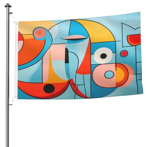 Bunte Labyrinth-Flagge, doppelseitig, strapazierfähig, für den Innen- und Außenbereich, 1,5 x 2,4 m Bunte Labyrinth-Flagge, doppelseitig, strapazierfähig, für den Innen- und Außenbereich, 1,5 x 2,4 m von Judjfedo