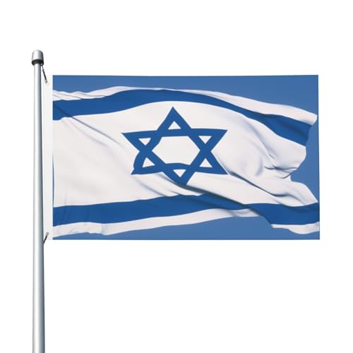 Die israelische Flagge, 90 x 150 cm, doppelseitige Flagge, robustes Banner für den Innen- und Außenbereich, 90 x 150 cm Die israelische Flagge, 90 x 150 cm, doppelseitige Flagge, robustes Banner für den Innen- und Außenbereich, 90 x 150 cm von Judjfedo