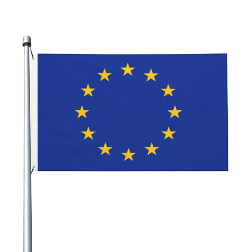 EU-Flagge, 90 x 150 cm, doppelseitig, strapazierfähig, für den Innen- und Außenbereich, ideal für Innen- und Außendekoration EU-Flagge, 90 x 150 cm, doppelseitig, strapazierfähig, für den Innen- und Außenbereich, ideal für Innen- und Außendekoration von Judjfedo