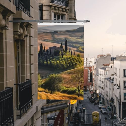 Flagge, 90 x 152 cm, doppelseitig, für den Außenbereich, Toskana, Landschaft, Bauernhof, Urlaub, Banner für Außenbereich, Veranda, Garten, Hof, Flaggen Flagge, 90 x 152 cm, doppelseitig, für den Außenbereich, Toskana, Landschaft, Bauernhof, Urlaub, Banner für Außenbereich, Veranda, Garten, Hof, Flaggen von Judjfedo