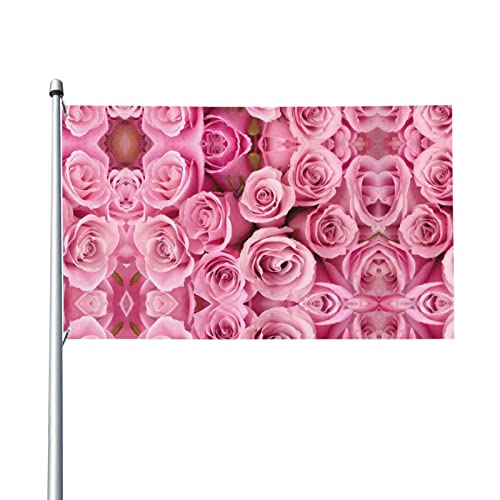 Flaggen mit rosa Rose, bedruckt, 90 x 152 cm, leuchtende Farben, Gartendekoration, Banner, Schilder, für drinnen und draußen Flaggen mit rosa Rose, bedruckt, 90 x 152 cm, leuchtende Farben, Gartendekoration, Banner, Schilder, für drinnen und draußen von Judjfedo