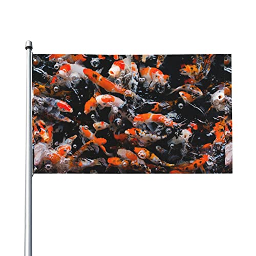 Japanische Flaggen, Koi-Karpfenfische, bedruckt, 90 x 152 cm, lebendige Farben, Gartendekoration, Banner, Schilder, verblassende Metallösen, für drinnen und draußen Japanische Flaggen, Koi-Karpfenfische, bedruckt, 90 x 152 cm, lebendige Farben, Gartendekoration, Banner, Schilder, verblassende Metallösen, für drinnen und draußen von Judjfedo