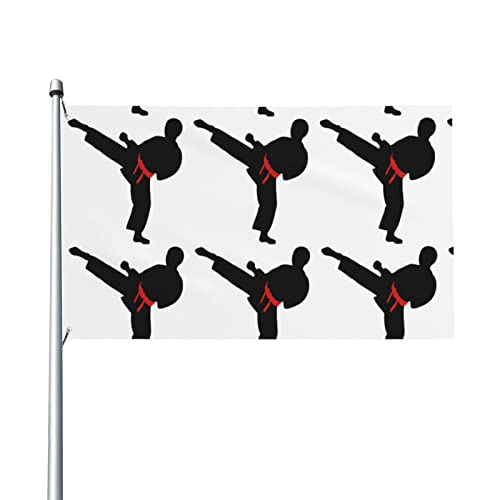 Karate Boy-Vektor-Flaggen, wechselbar, bedruckt, 90 x 152 cm, lebendige Farben, Gartendekoration, Flaggen, Banner, Schilder, verblassende Metallösen, für drinnen und draußen Karate Boy-Vektor-Flaggen, wechselbar, bedruckt, 90 x 152 cm, lebendige Farben, Gartendekoration, Flaggen, Banner, Schilder, verblassende Metallösen, für drinnen und draußen von Judjfedo