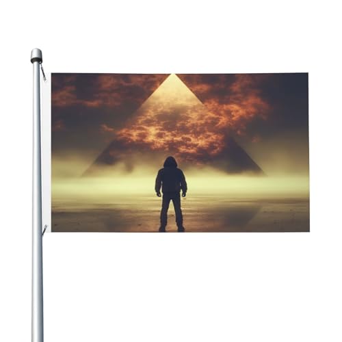 Pyramiden in Flammen doppelseitige Flagge, 90 x 150 cm, strapazierfähig, für Innen- und Außendekoration Pyramiden in Flammen doppelseitige Flagge, 90 x 150 cm, strapazierfähig, für Innen- und Außendekoration von Judjfedo