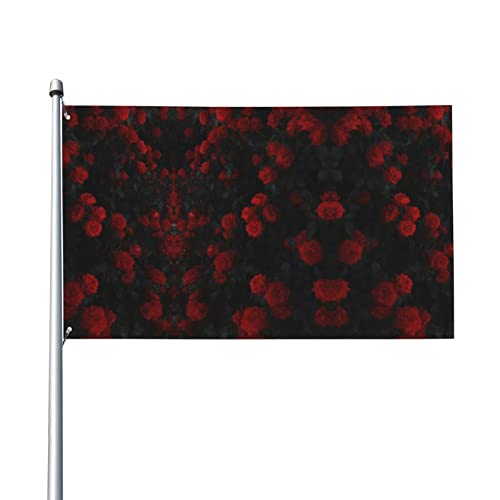 Rote und schwarze Rosen-Flaggen, 90 x 152 cm, leuchtende Farben, Gartendekoration, Banner, Schilder, für drinnen und draußen Rote und schwarze Rosen-Flaggen, 90 x 152 cm, leuchtende Farben, Gartendekoration, Banner, Schilder, für drinnen und draußen von Judjfedo