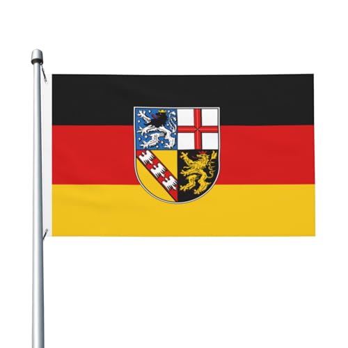 Saarland-Flagge, 90 x 150 cm, doppelseitig, strapazierfähig, für Innen- und Außendekoration Saarland-Flagge, 90 x 150 cm, doppelseitig, strapazierfähig, für Innen- und Außendekoration von Judjfedo