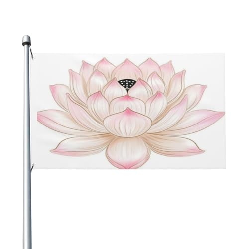 Schöne Lotusblumen im Teich, 90 x 150 cm, doppelseitige Flagge, robustes Banner für den Innen- und Außenbereich, ideal für Innen- und Außendekoration Schöne Lotusblumen im Teich, 90 x 150 cm, doppelseitige Flagge, robustes Banner für den Innen- und Außenbereich, ideal für Innen- und Außendekoration von Judjfedo