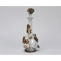 Signierte Karaffe Aus Italien Mit Metall Verzierungen Und Süßwasserperlen [7935] von JudyFrankelAntiques